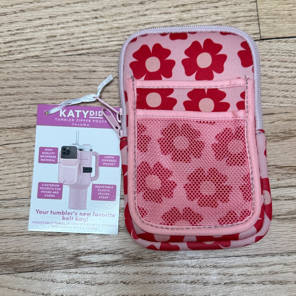 Katydid Tumbler Phone Holster Pink Floral